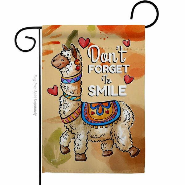 Patio Trasero 13 x 18.5 in. Dont Forget to Smile Sweet Life  Double-Sided Decorative Vertical Garden Flags - PA3953730